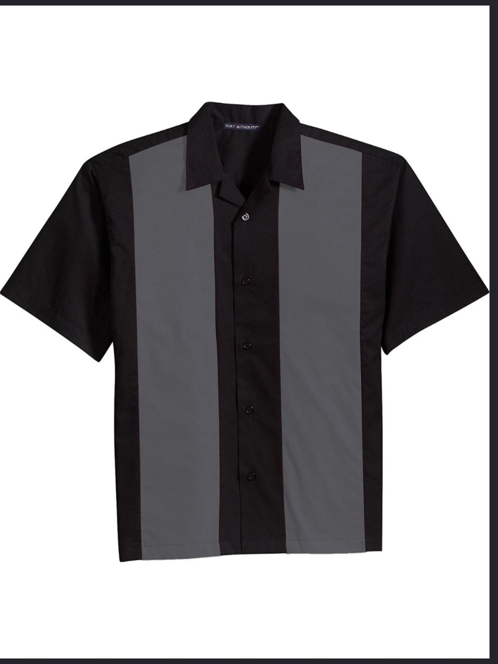 Port Authority Retro Camp Shirt in Black and Grey